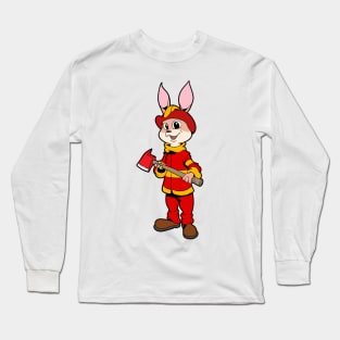 Fireman Bunny Long Sleeve T-Shirt